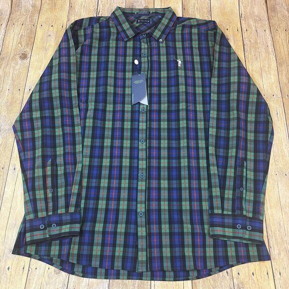 William Murray Golf Button Down Up Shirt Tartan Plaid Mens XXL 2XL NEW NWT - Picture 2 of 9